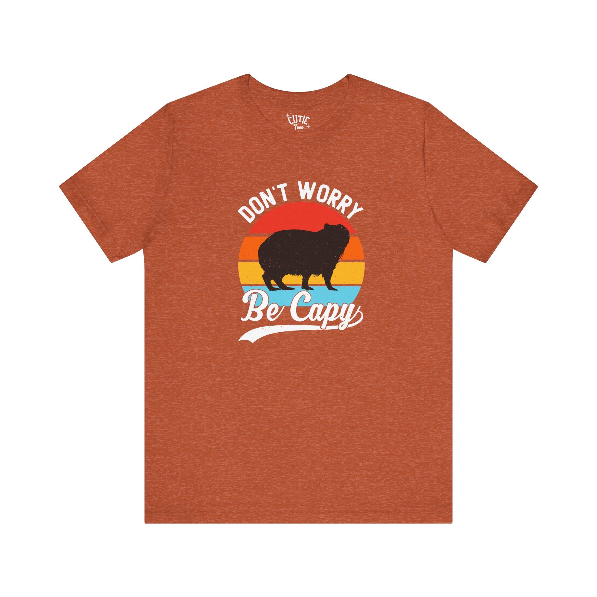 Capybara Lavers Tee, Don't Worry Be Capy, Funny Capybara Shirt, Unisex Graphic T-Shirt, Casual Gift for Animal Lovers, Retro Style Tee