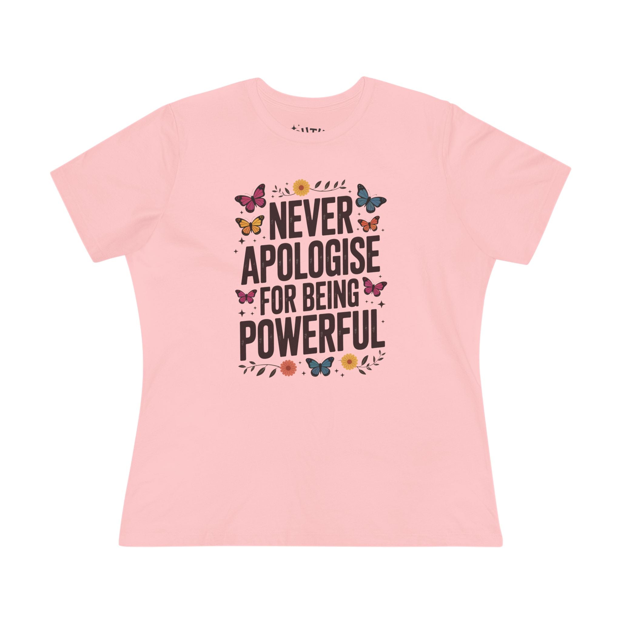 Empowering Butterfly Women's Cotton Tee - Never Apologise For Being Powerful - Feminist T-Shirt, Gift for Women, Inspirational Top, Motivational [...]