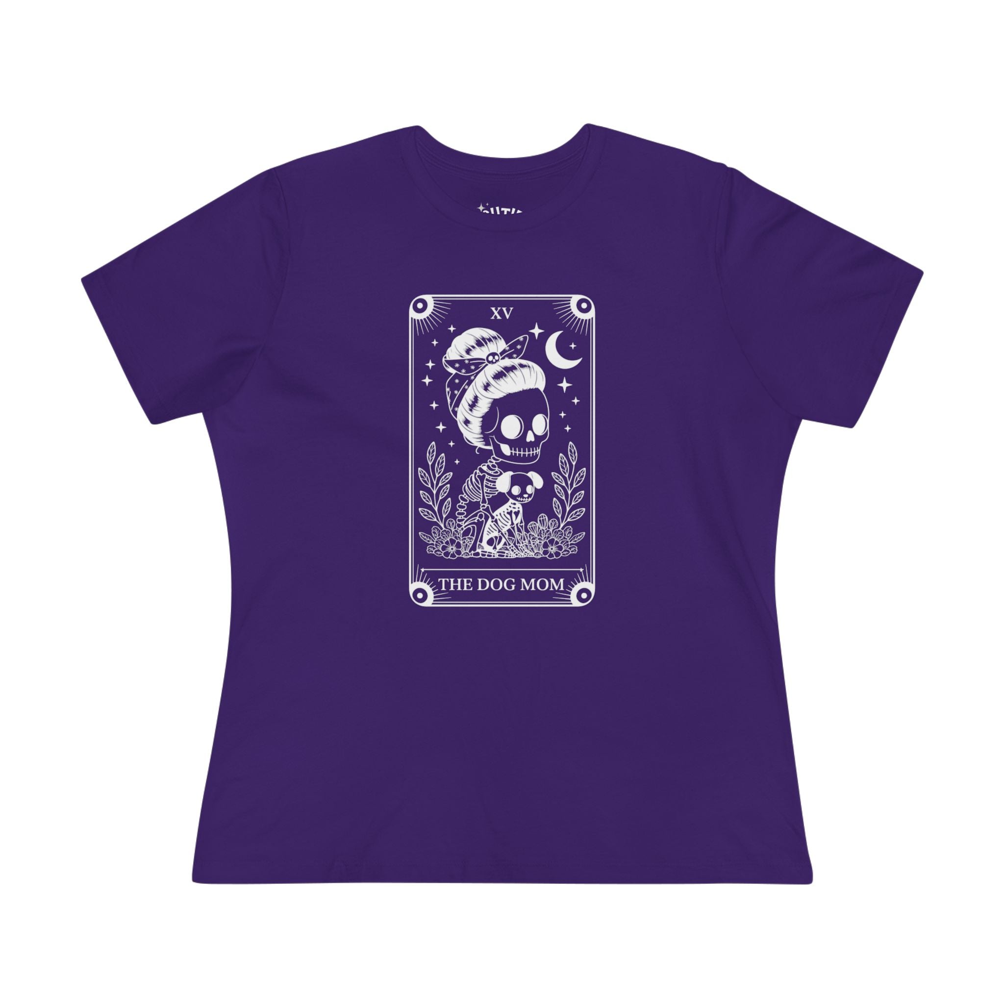 Dog Mom Tarot Card Tee, Cute Dog Mom T-shirt, Gift for Pet Lovers, Casual Cotton Top, Animal Lovers Apparel, Fun Graphic Tee