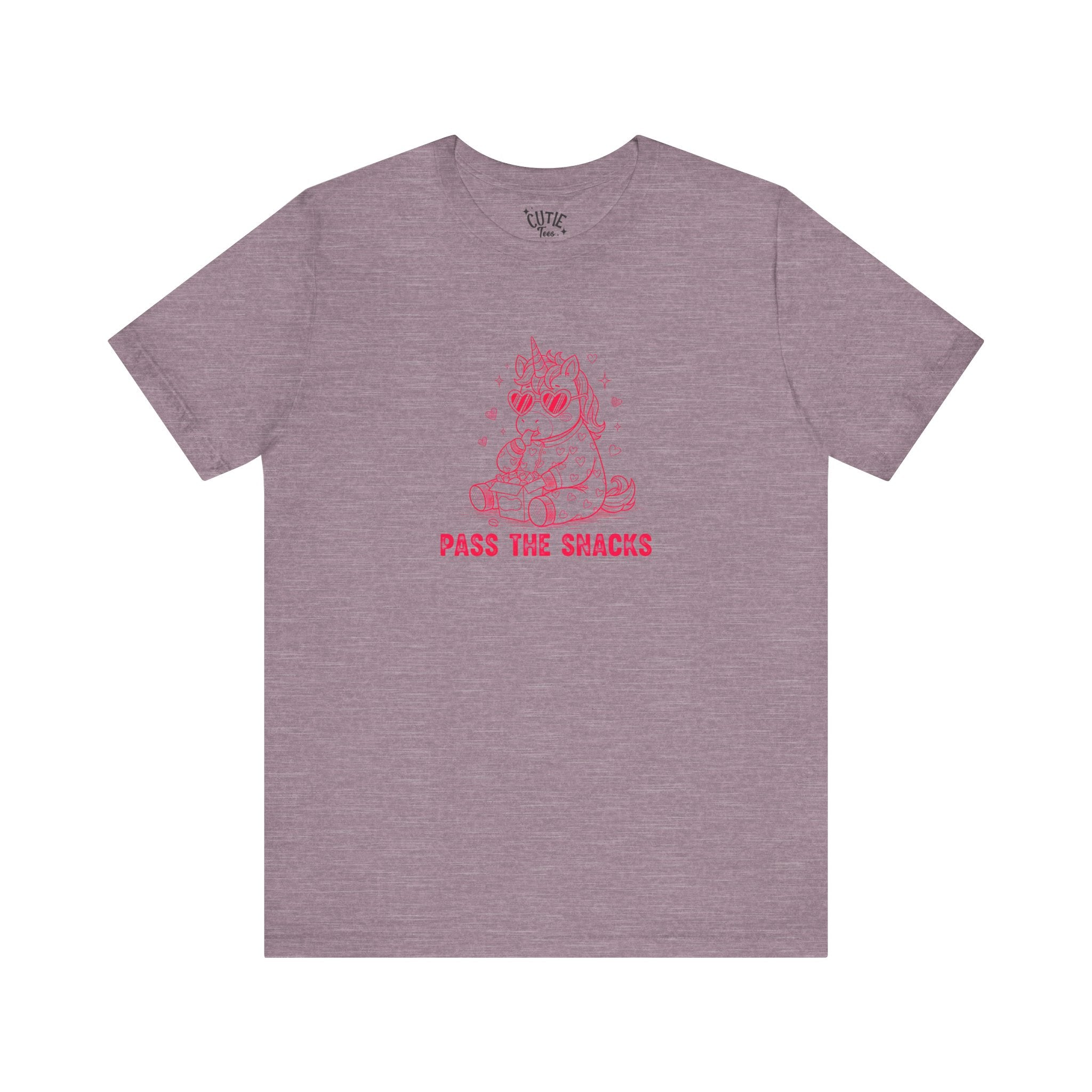 Unicorn Snack Lover Tee, Fun Gift for Friends, Quirky Apparel, Casual Wear, Foodie Fashion, Cute Unicorn Shirt