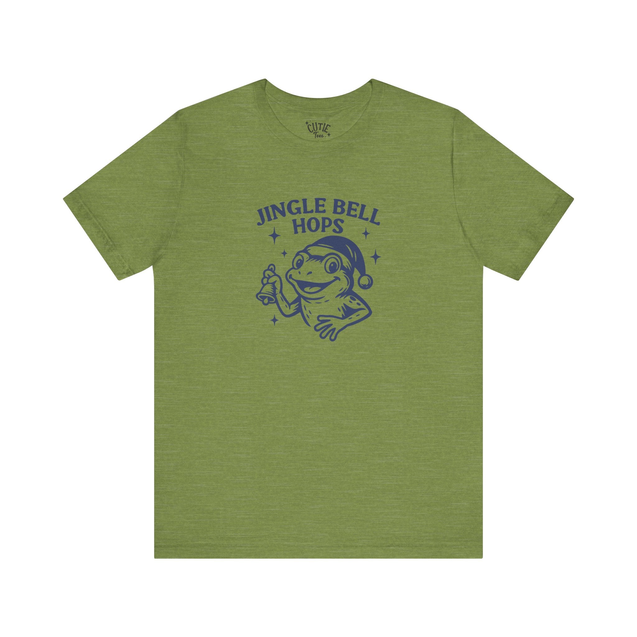 Frog Christmas Jingle Bell Hops Tee, Fun Holiday T-Shirt, Unisex Christmas Apparel, Gift for Frog Lovers, Cute Festive Wear, Cheerful Seasonal Top
