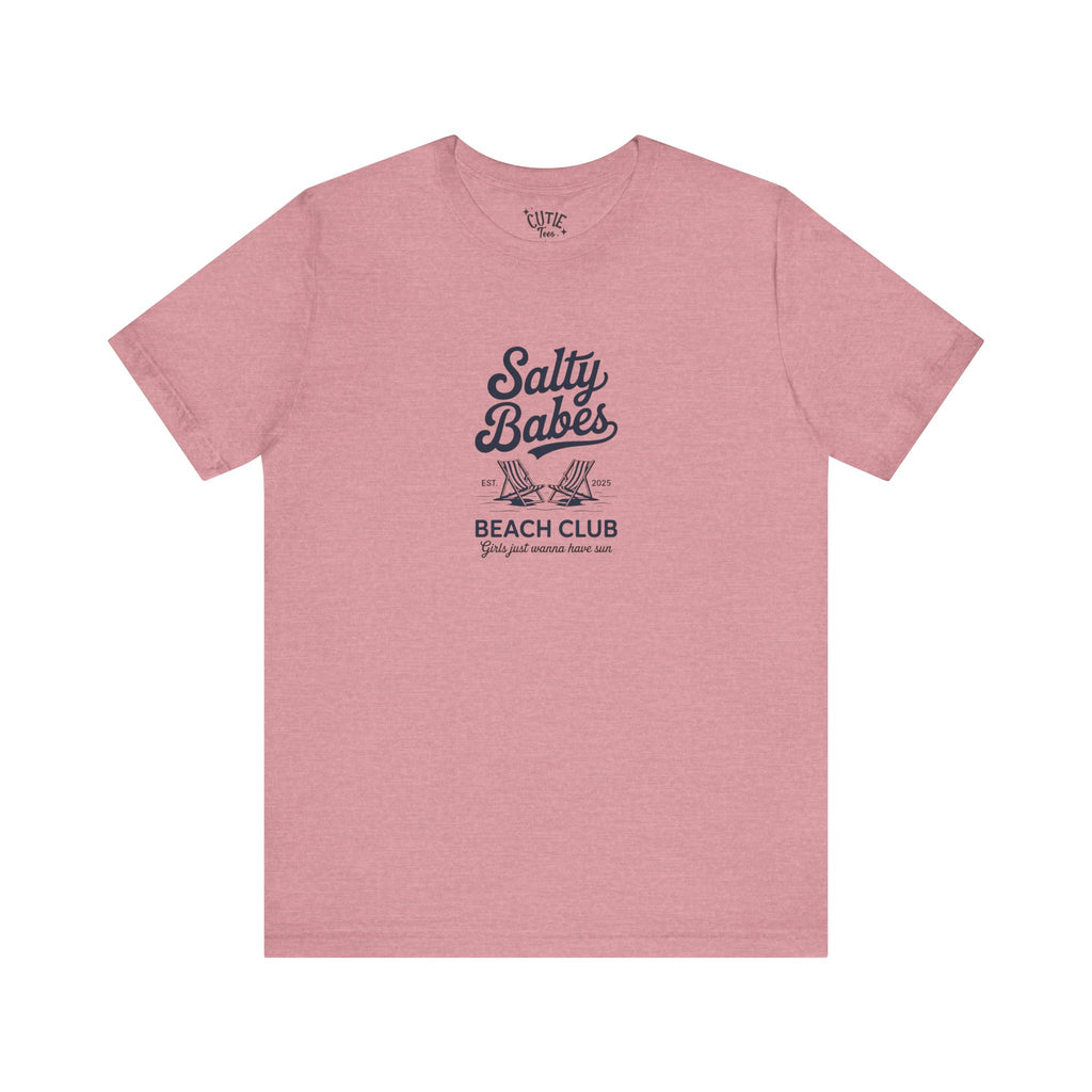 Salty Babes Beach Club Tee, Summer Vibes T-Shirt, Unisex Casual Wear, Beach Party Outfit, Vacation Essential, Gift for Her
