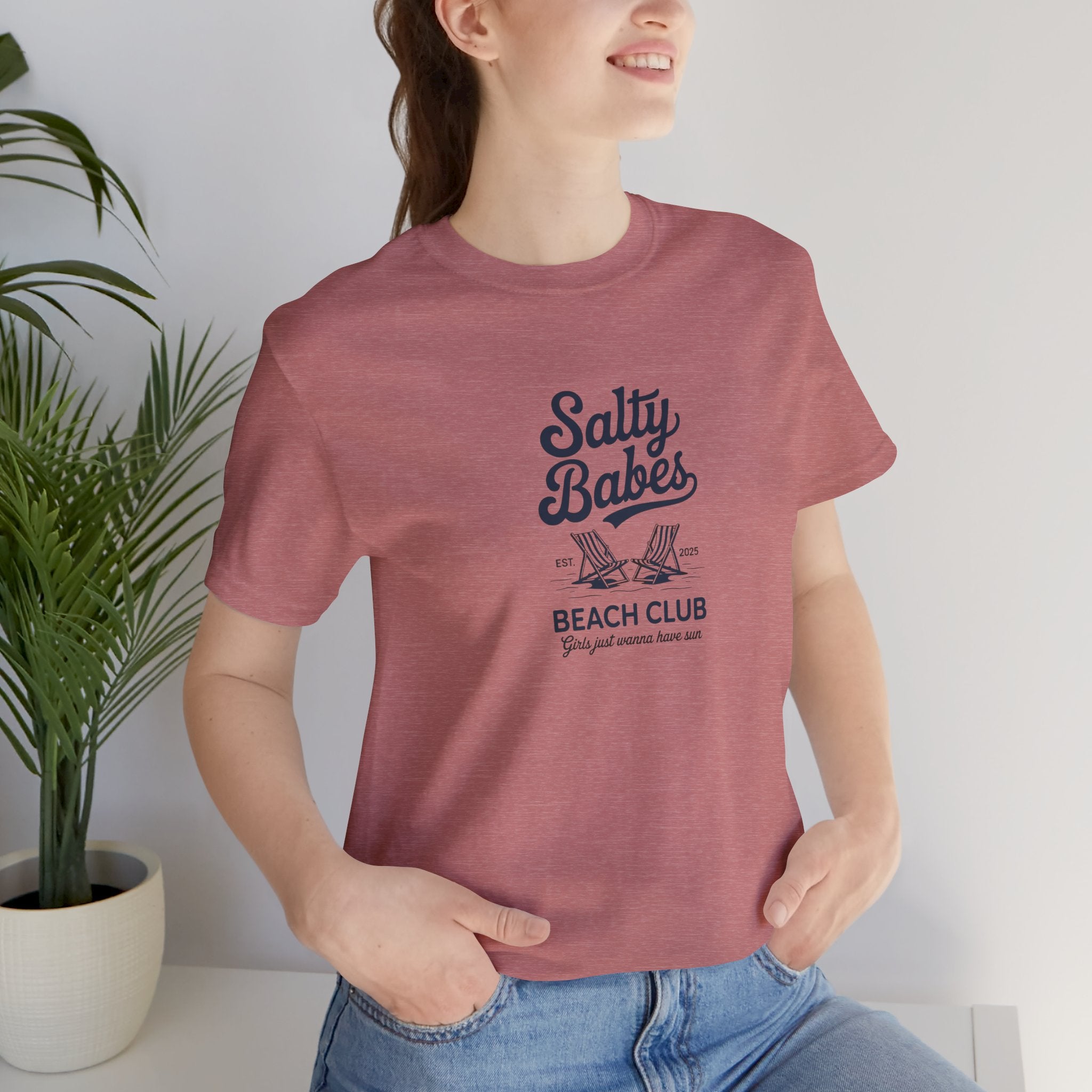 Salty Babes Beach Club Tee, Summer Vibes T-Shirt, Unisex Casual Wear, Beach Party Outfit, Vacation Essential, Gift for Her