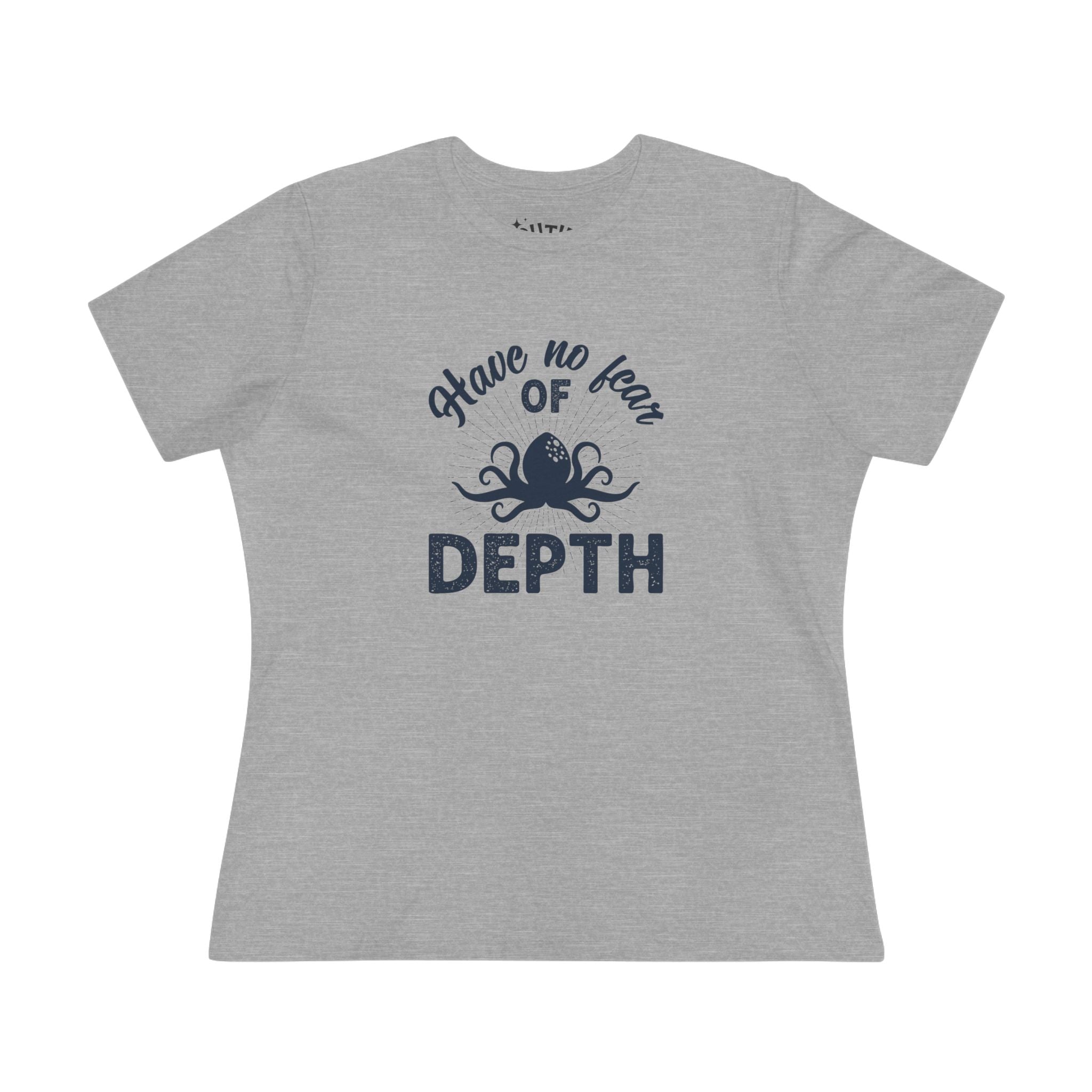 Octopus Women's Cotton Tee, Motivational Graphic T-Shirt for Brave, Strong Women