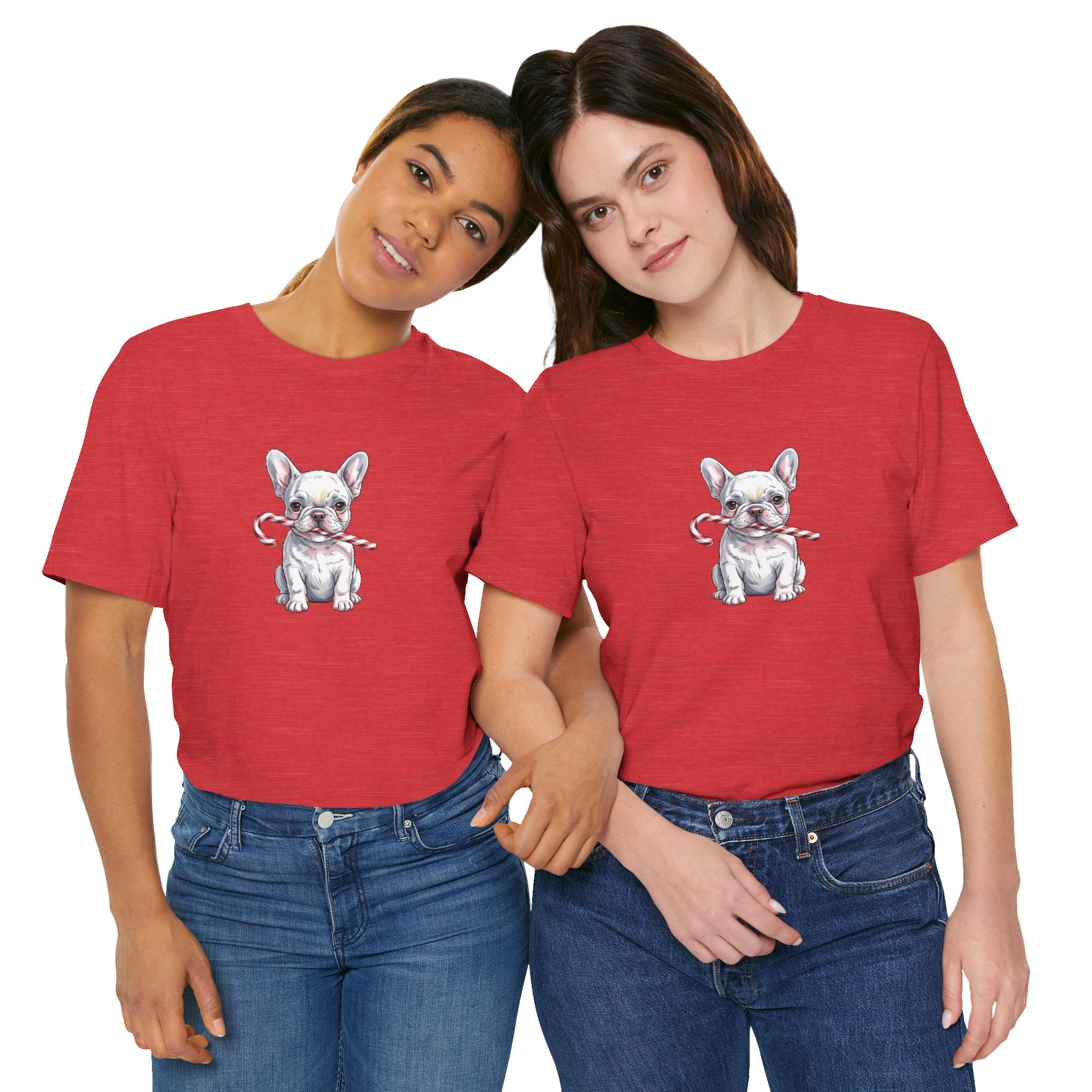 Frenchie Christmas Graphic Tee, Holiday T-Shirt, Cute Pet Lover Gift, Unisex Christmas Shirt, Dog Lover Apparel