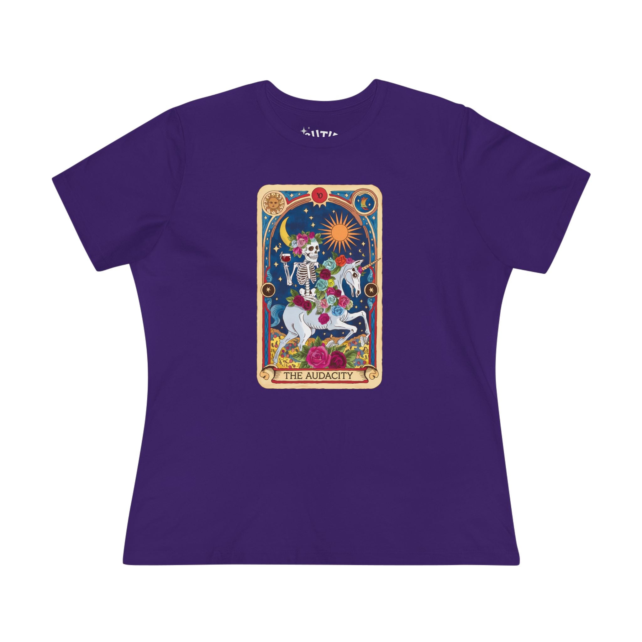 Audacity Women's Tarot Cotton Tee with 'The Alchemist' Design, Tarot Tee, Gift for Spiritual Seekers, Bohemian Style, Festival Top