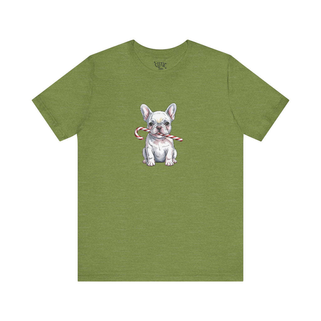 Frenchie Christmas Graphic Tee, Holiday T-Shirt, Cute Pet Lover Gift, Unisex Christmas Shirt, Dog Lover Apparel