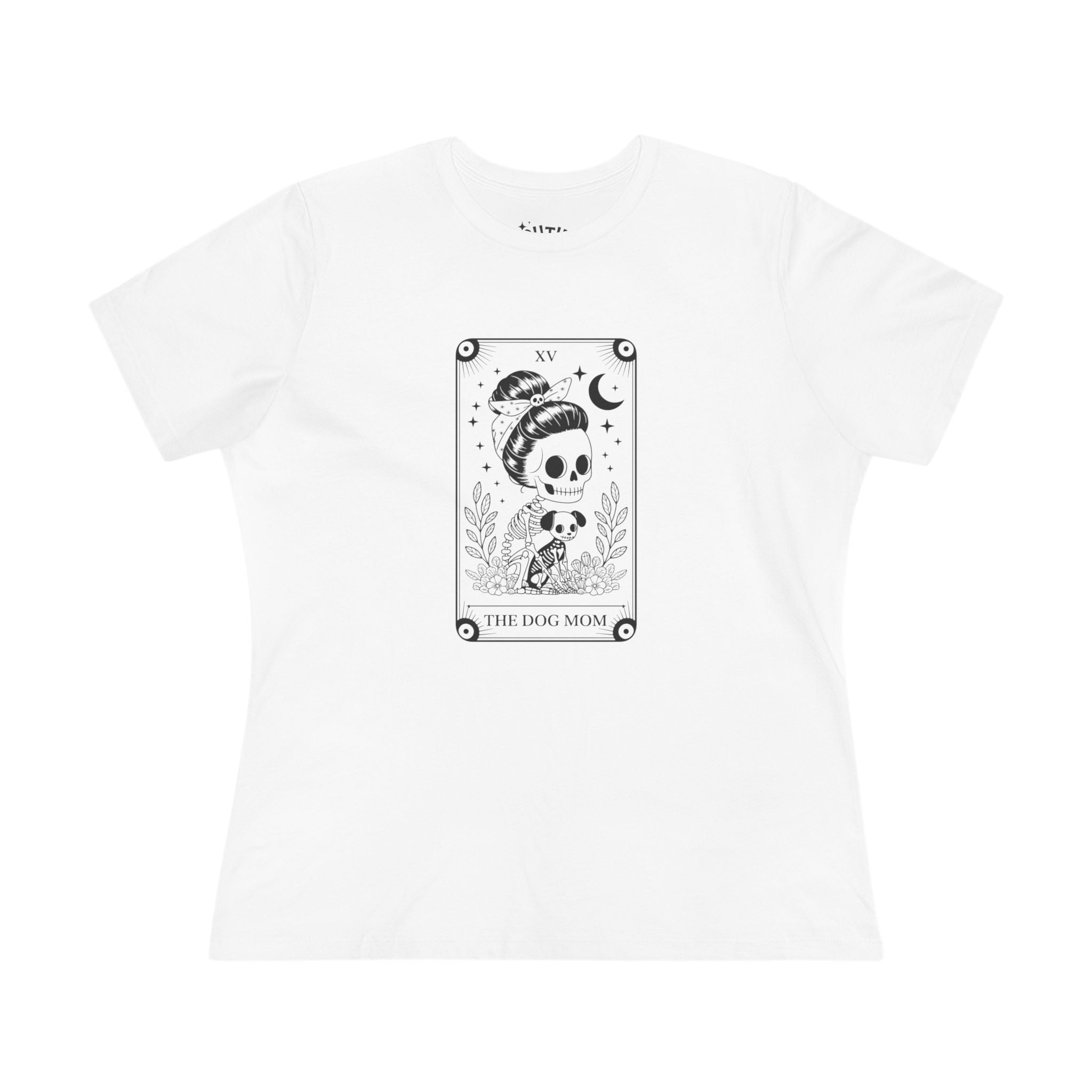 Dog Mom Tarot Card Tee, Cute Dog Mom T-shirt, Gift for Pet Lovers, Casual Cotton Top, Animal Lovers Apparel, Fun Graphic Tee