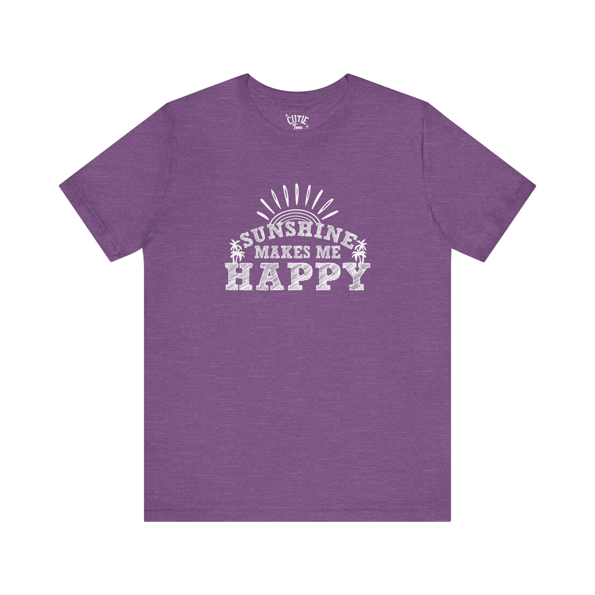 Sunshine Makes Me Happy Tee, Unisex T-Shirt for Positive Vibes, Gift for Friends, Summer Apparel, Motivational Shirt