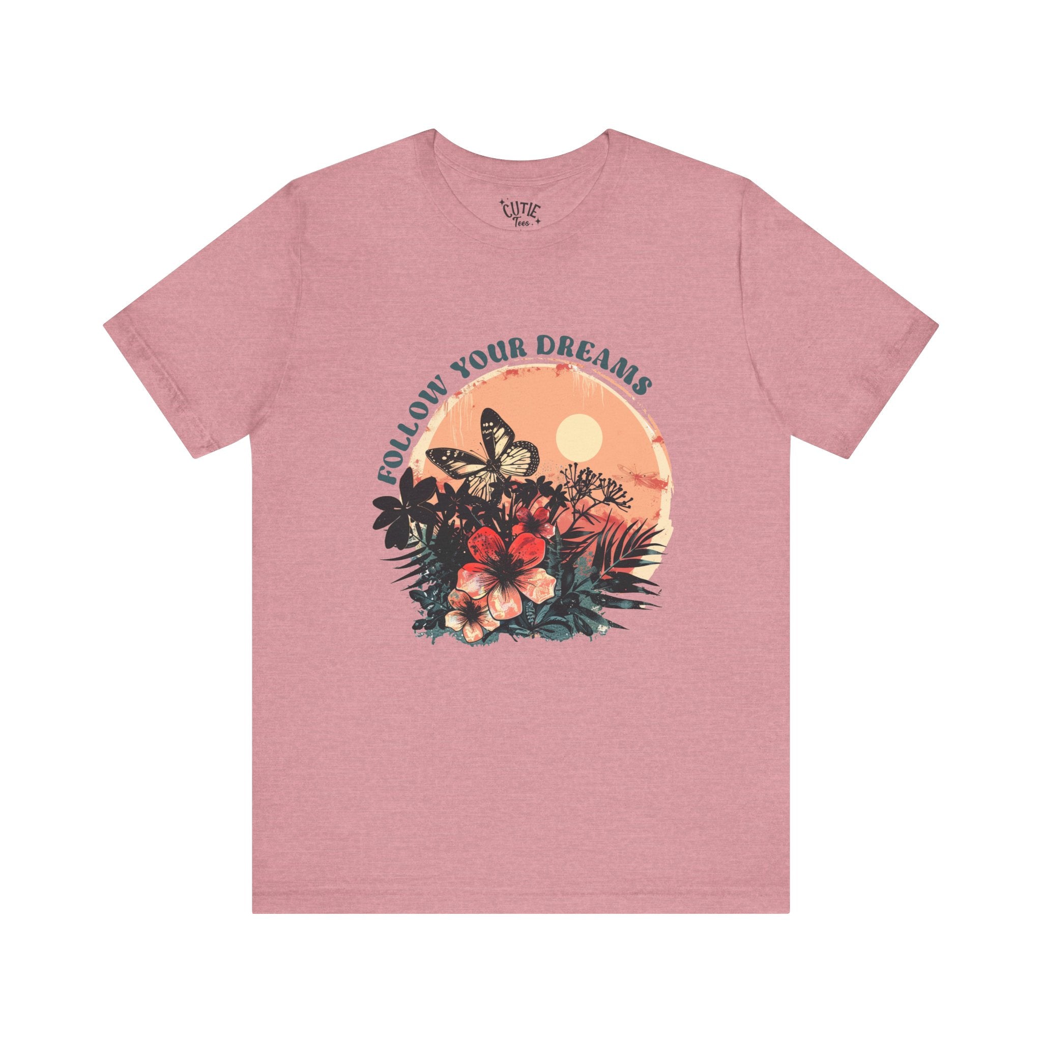 Floral Dreamer Tee - Inspire Belief, Perfect Gift for Teens, Motivation Shirt, Nature Lovers, Birthday, Casual Wear, Unisex Cut