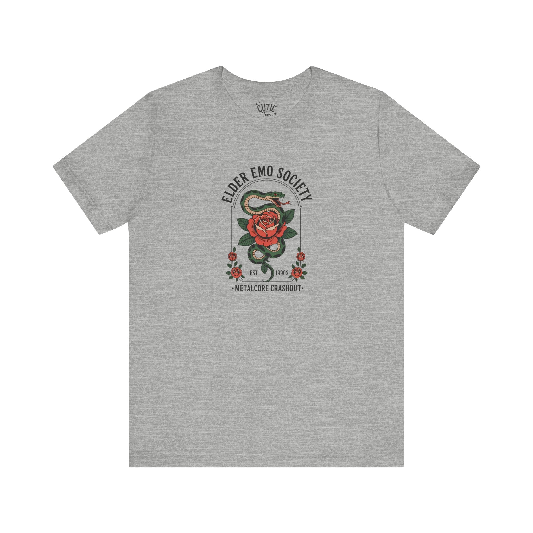 Elder Emo Society T-Shirt, Unisex Graphic Tee, Vintage Emo Style, Casual Wear, Ideal Gift for Emo Friends