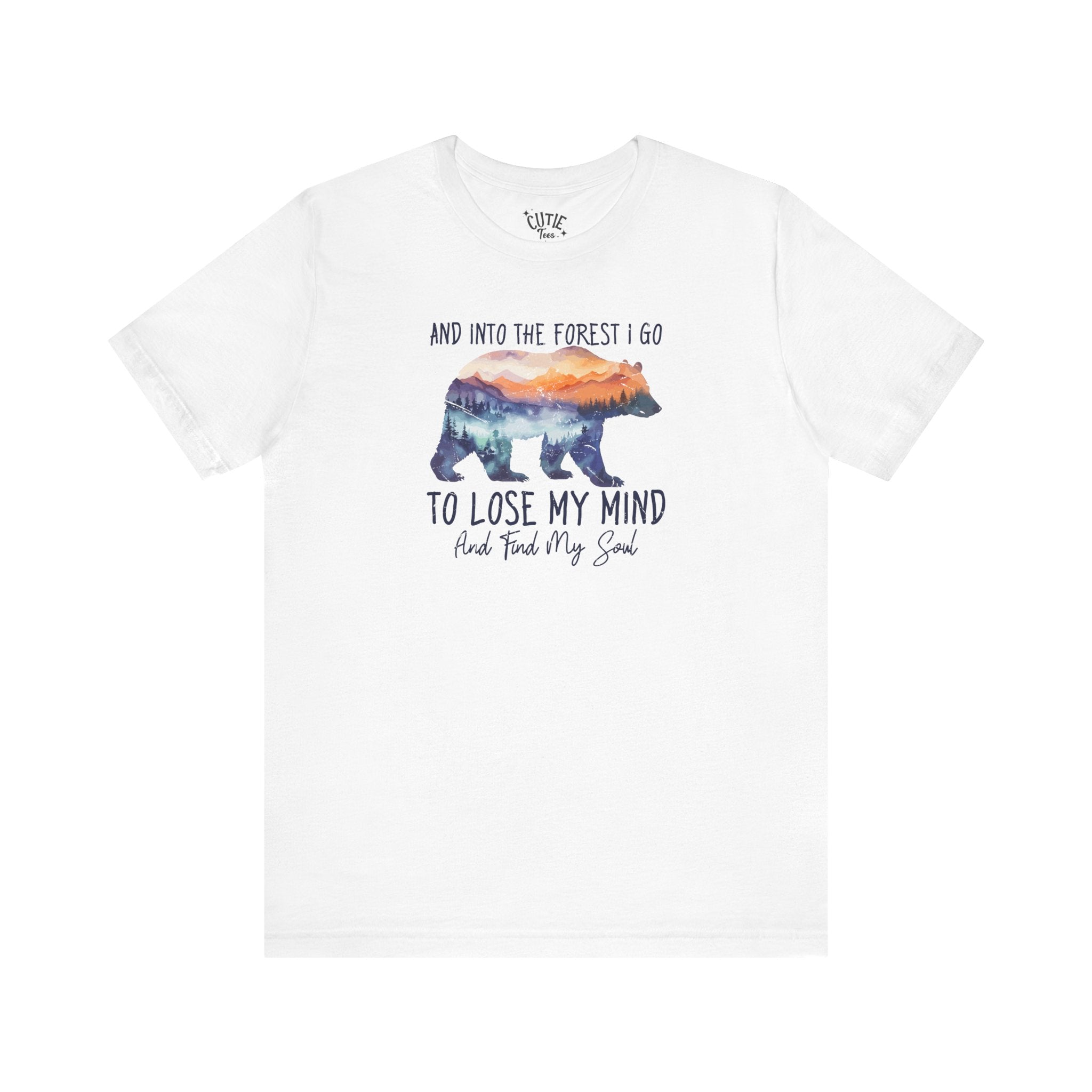 Soul Bear Graphic Tee, Casual T-Shirt, Forest Lover's Tee, Gift for Outdoorsy Friends, Relaxed Vibe Wear, Mindfulness Apparel