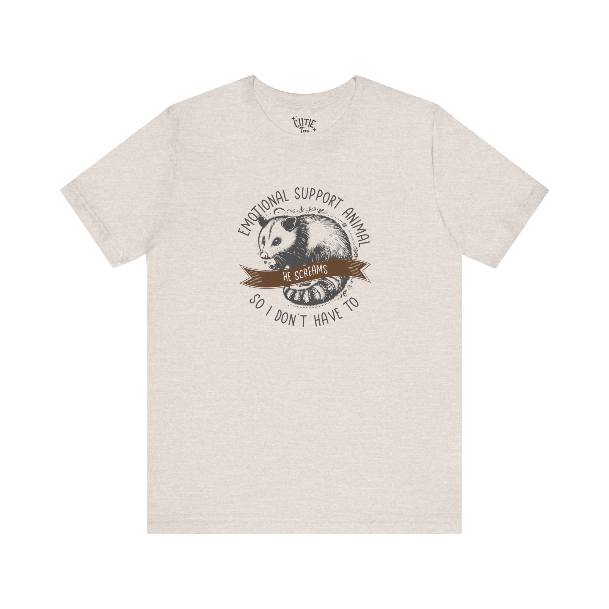 Emotional Support Opossum Animal Tee, Funny Animal Lover Shirt, Gift for Pet Owners, Casual Wear, Birthday Gift, Quirky Humor