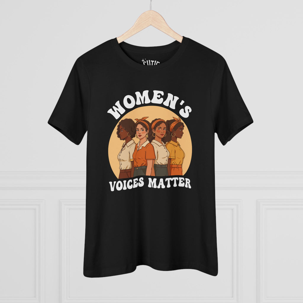 Women's Voices Matter Cotton Tee - Empowering Women, Feminist Shirt, Gift for Her, Casual Wear, Conscious Clothing, Social Justice Tee