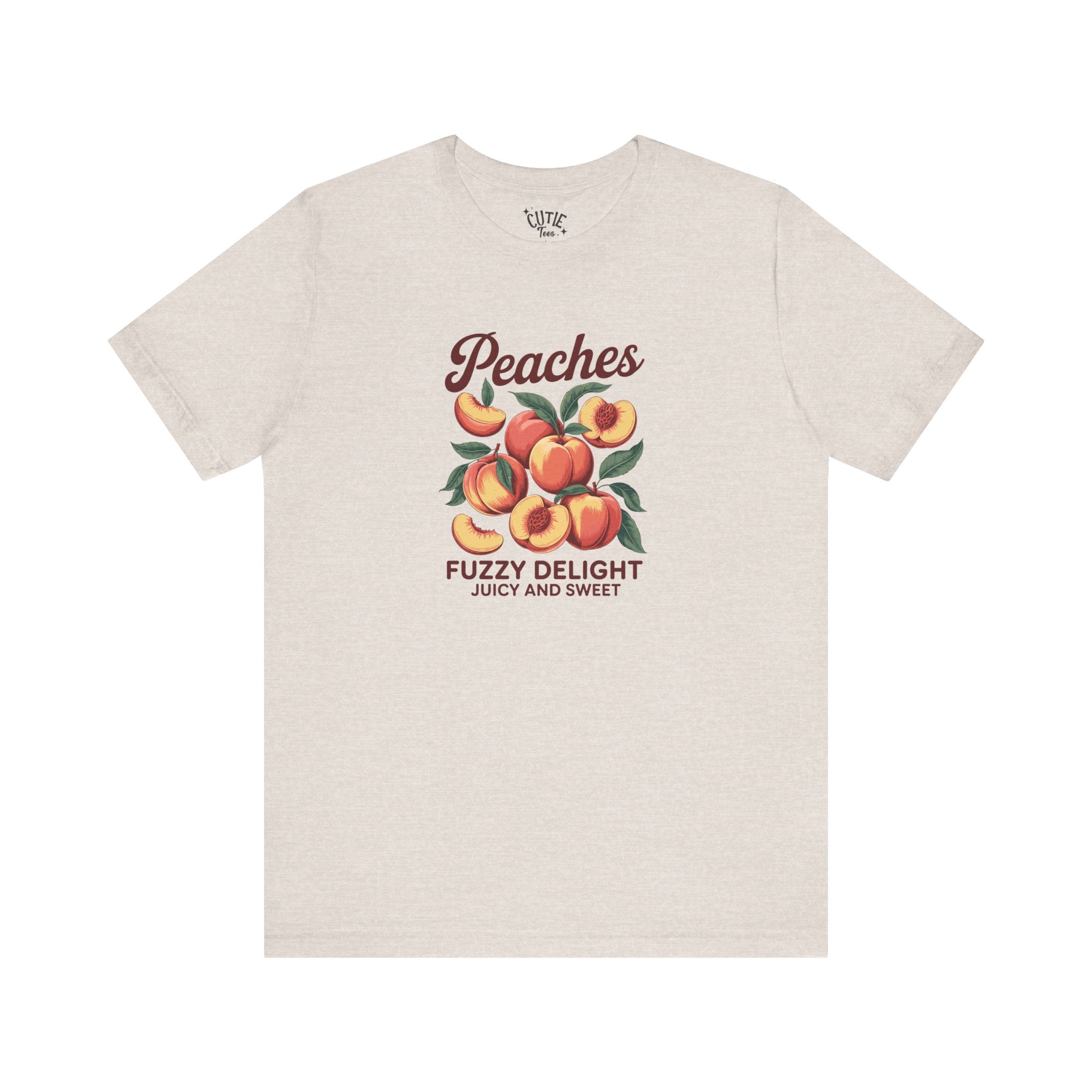 Peaches Tee, Summer T-Shirt, Fruit Lover's Design, Gifts for Foodies, Casual Wear, Fall Harvest, Cute Graphic Tee