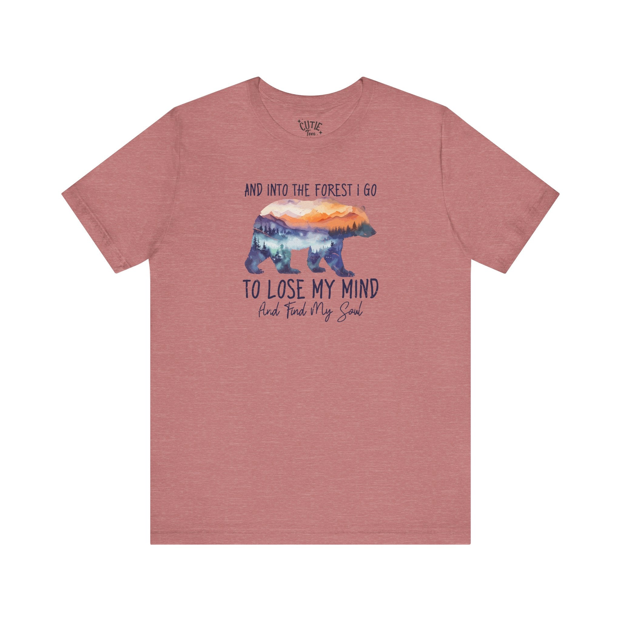 Soul Bear Graphic Tee, Casual T-Shirt, Forest Lover's Tee, Gift for Outdoorsy Friends, Relaxed Vibe Wear, Mindfulness Apparel