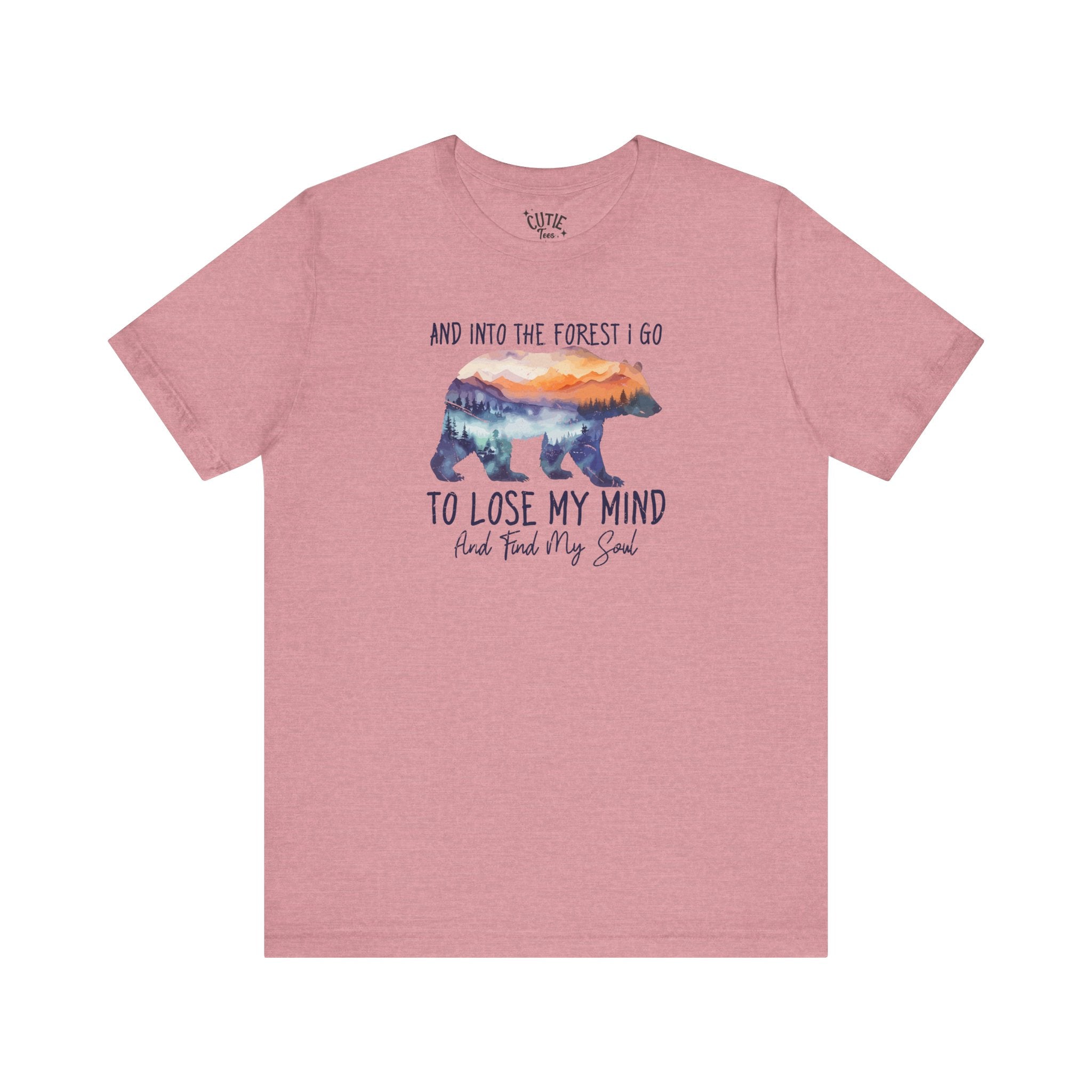 Soul Bear Graphic Tee, Casual T-Shirt, Forest Lover's Tee, Gift for Outdoorsy Friends, Relaxed Vibe Wear, Mindfulness Apparel