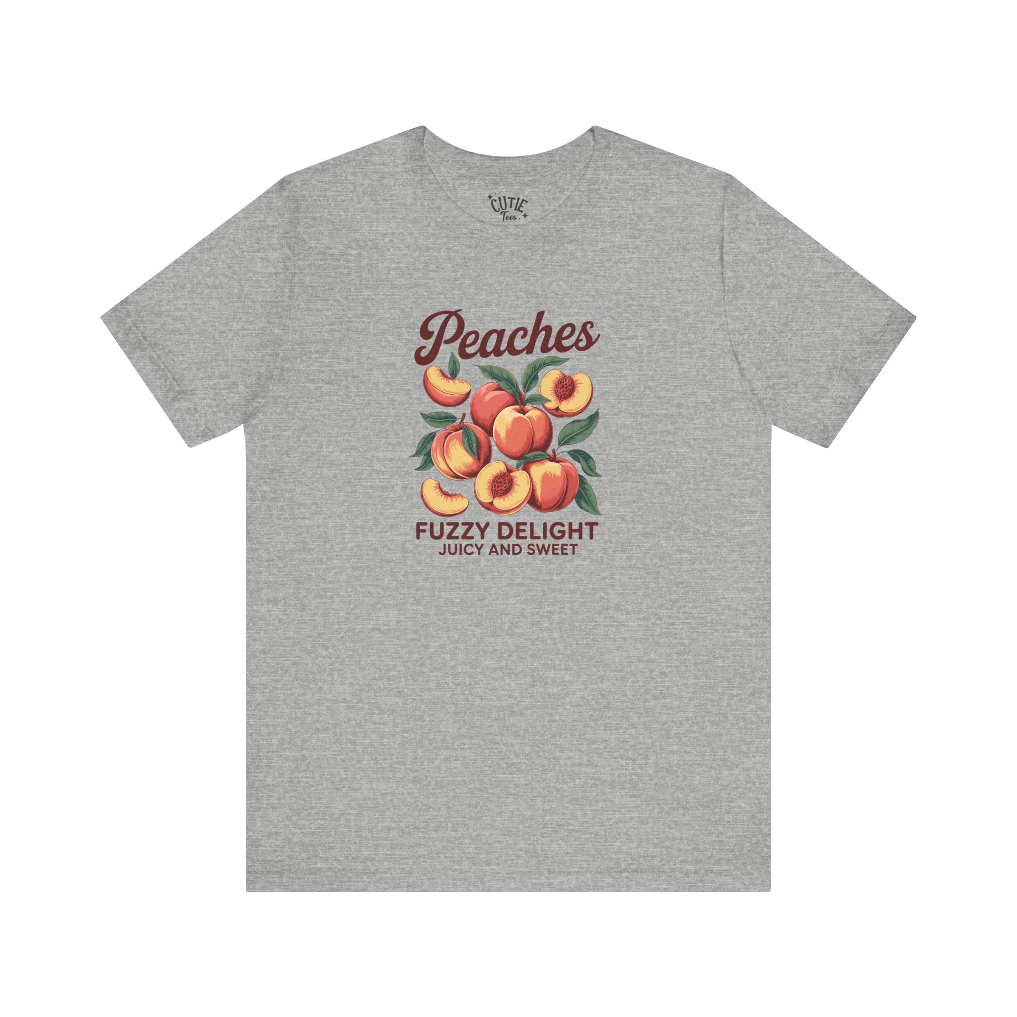 Peaches Tee, Summer T-Shirt, Fruit Lover's Design, Gifts for Foodies, Casual Wear, Fall Harvest, Cute Graphic Tee